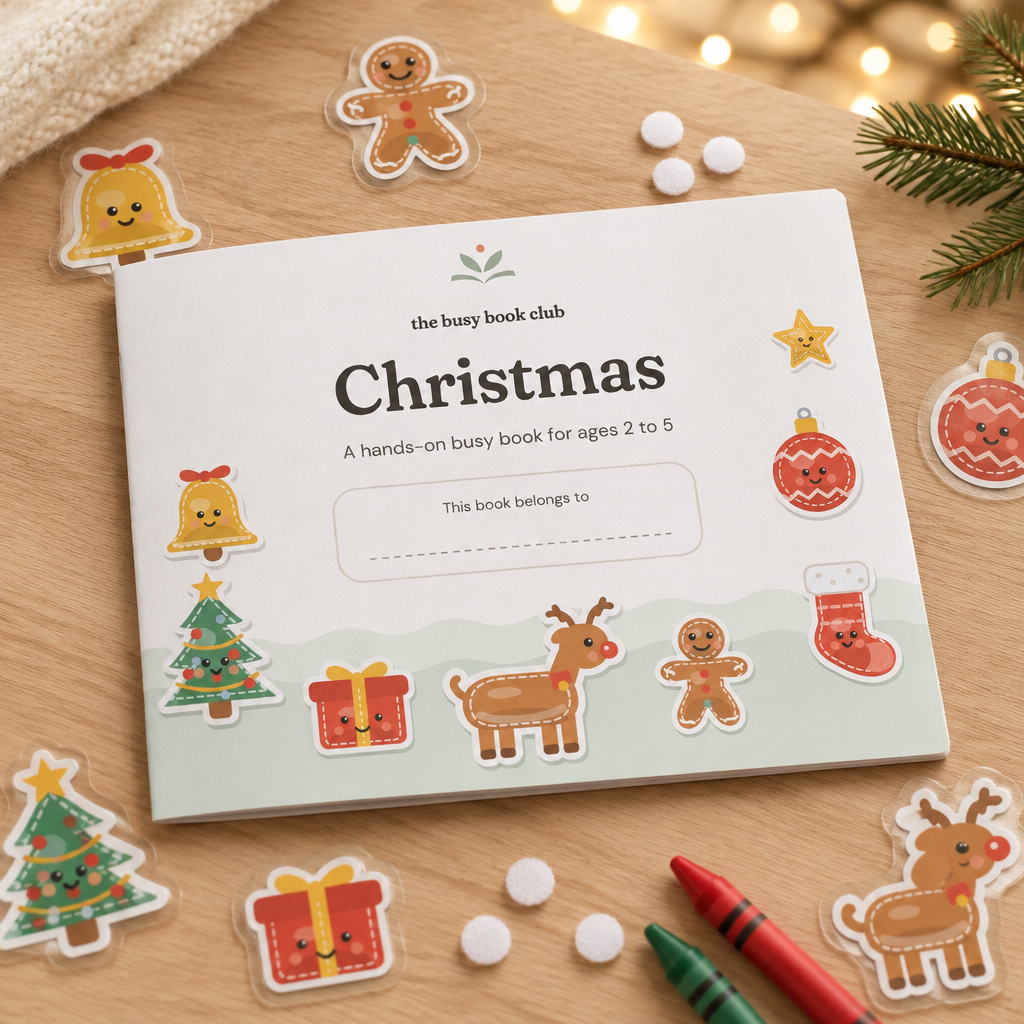 Christmas Busy Book printed and ready to play