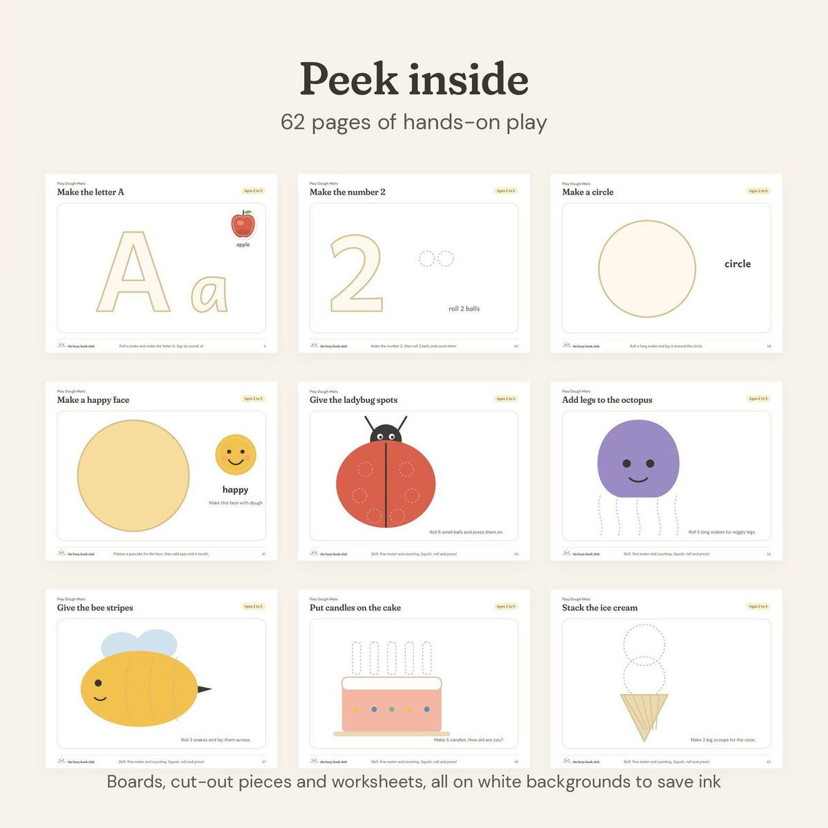 Peek inside the Play Dough Mats