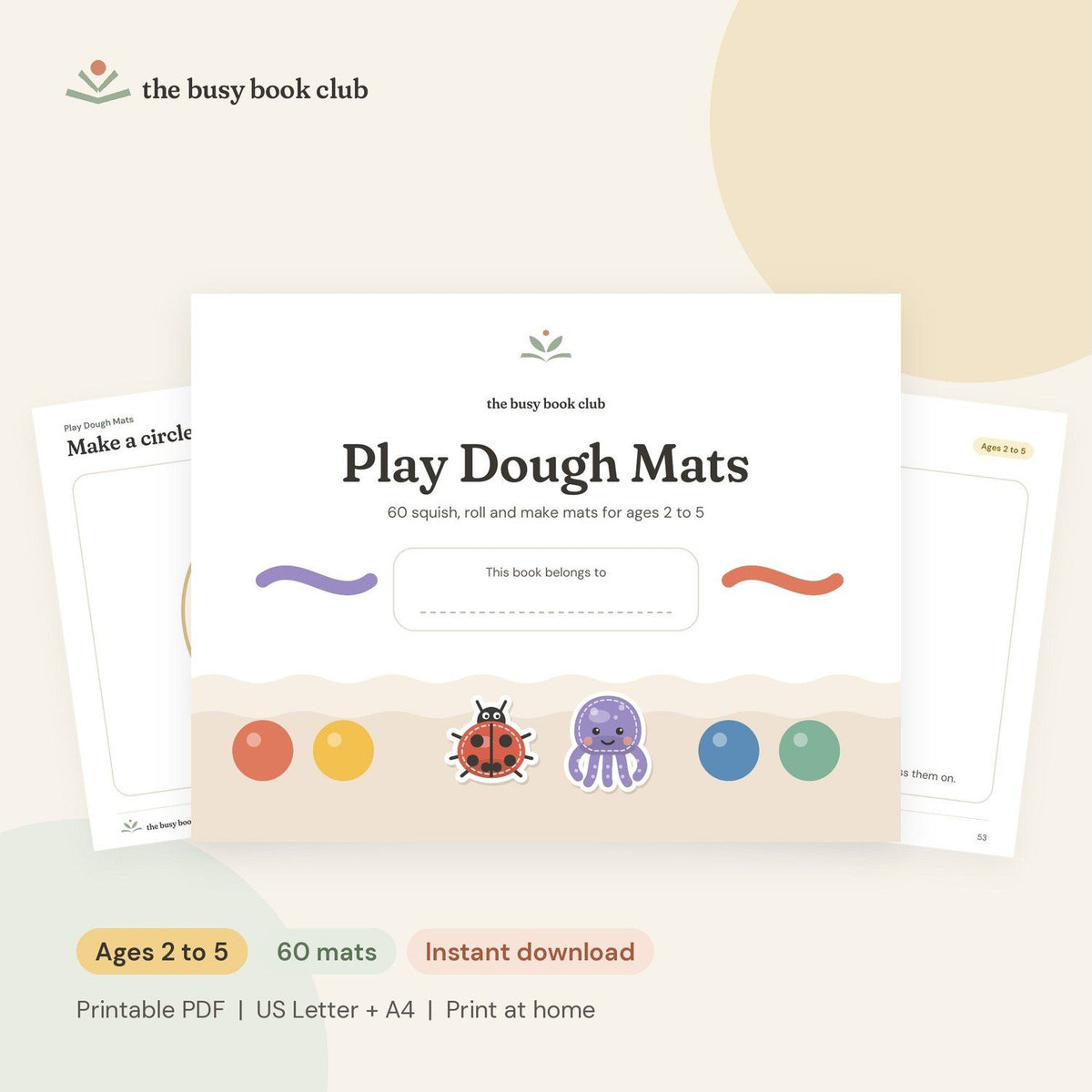 Play Dough Mats cover and mats