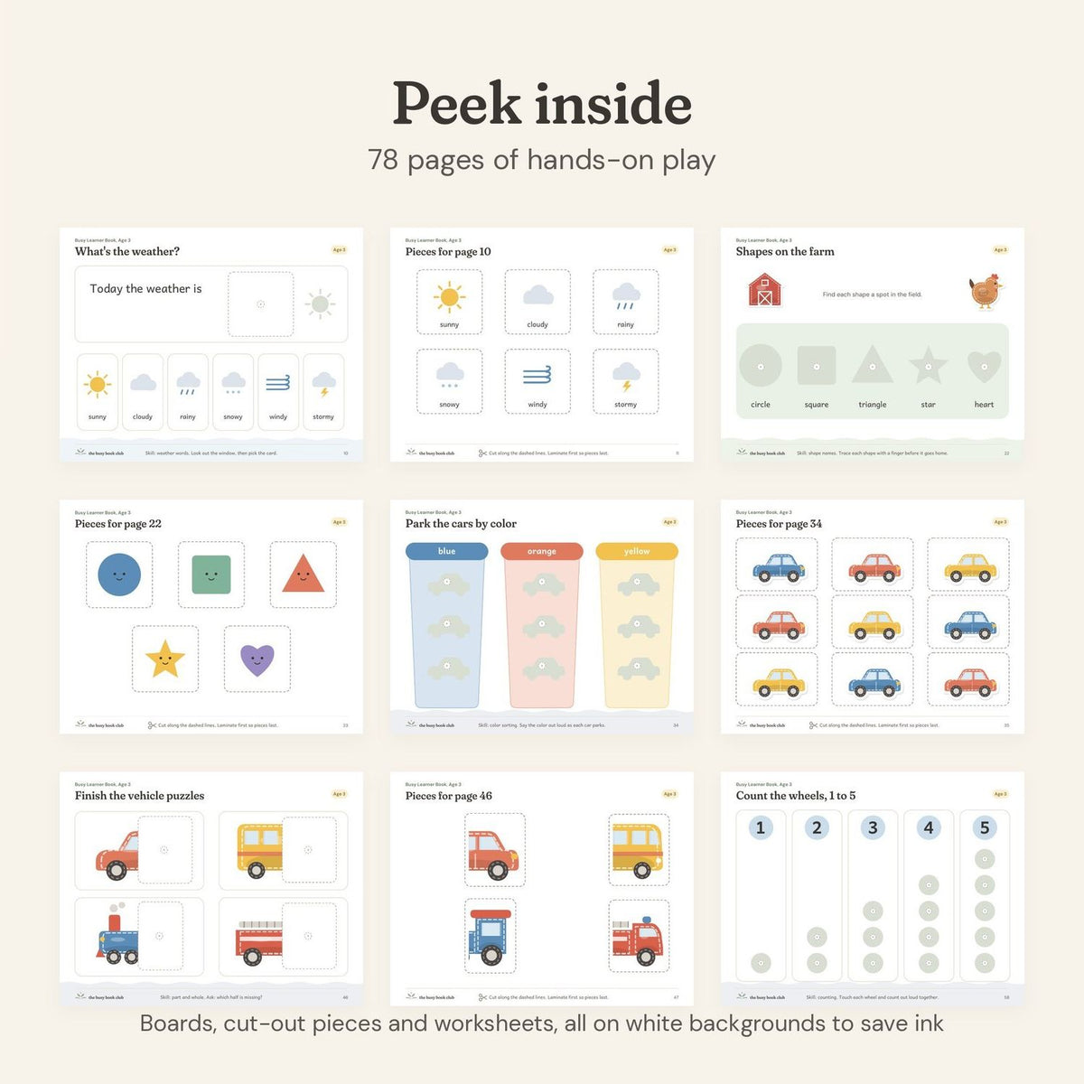 Peek inside the Busy Learner Book