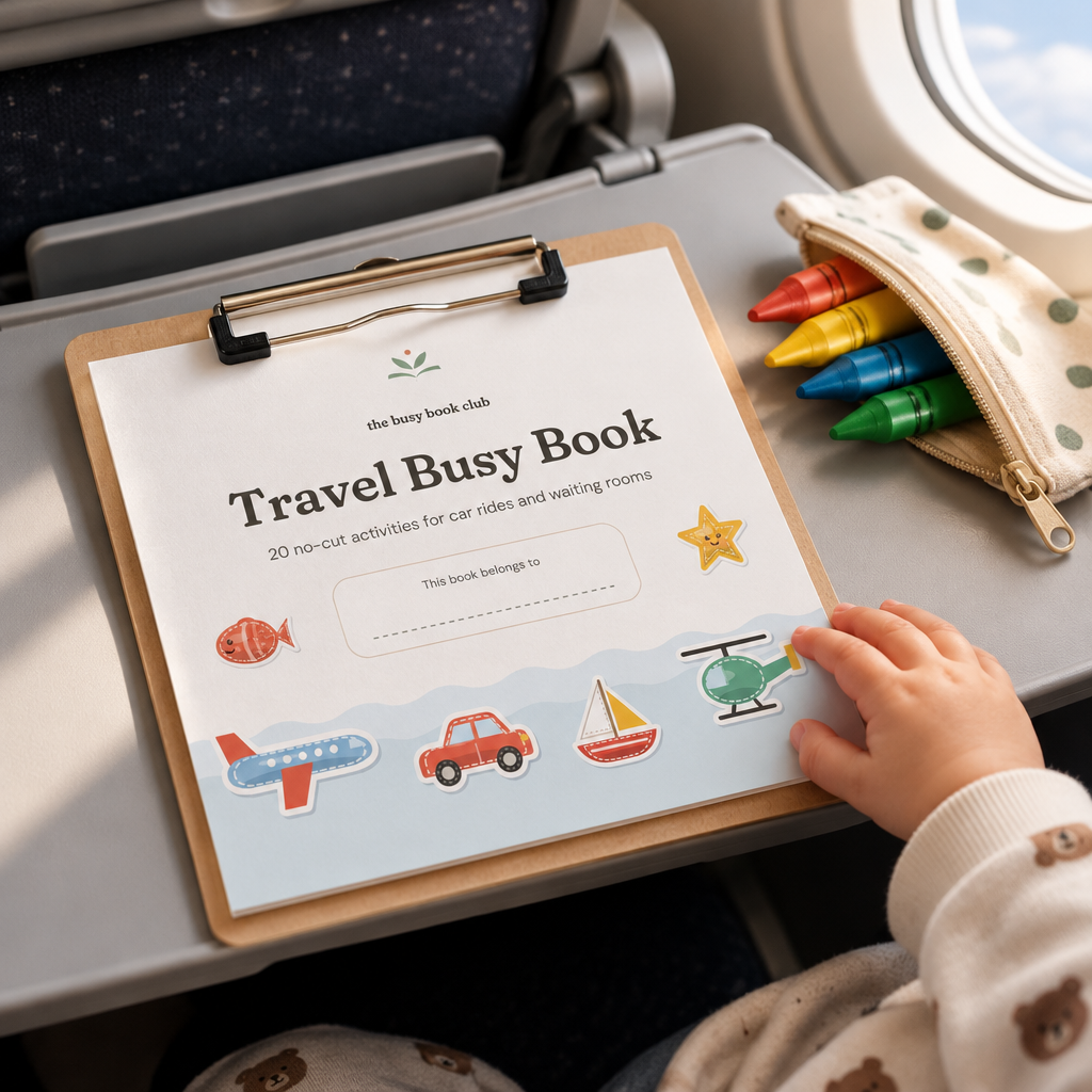 Travel Busy Book printed and in use