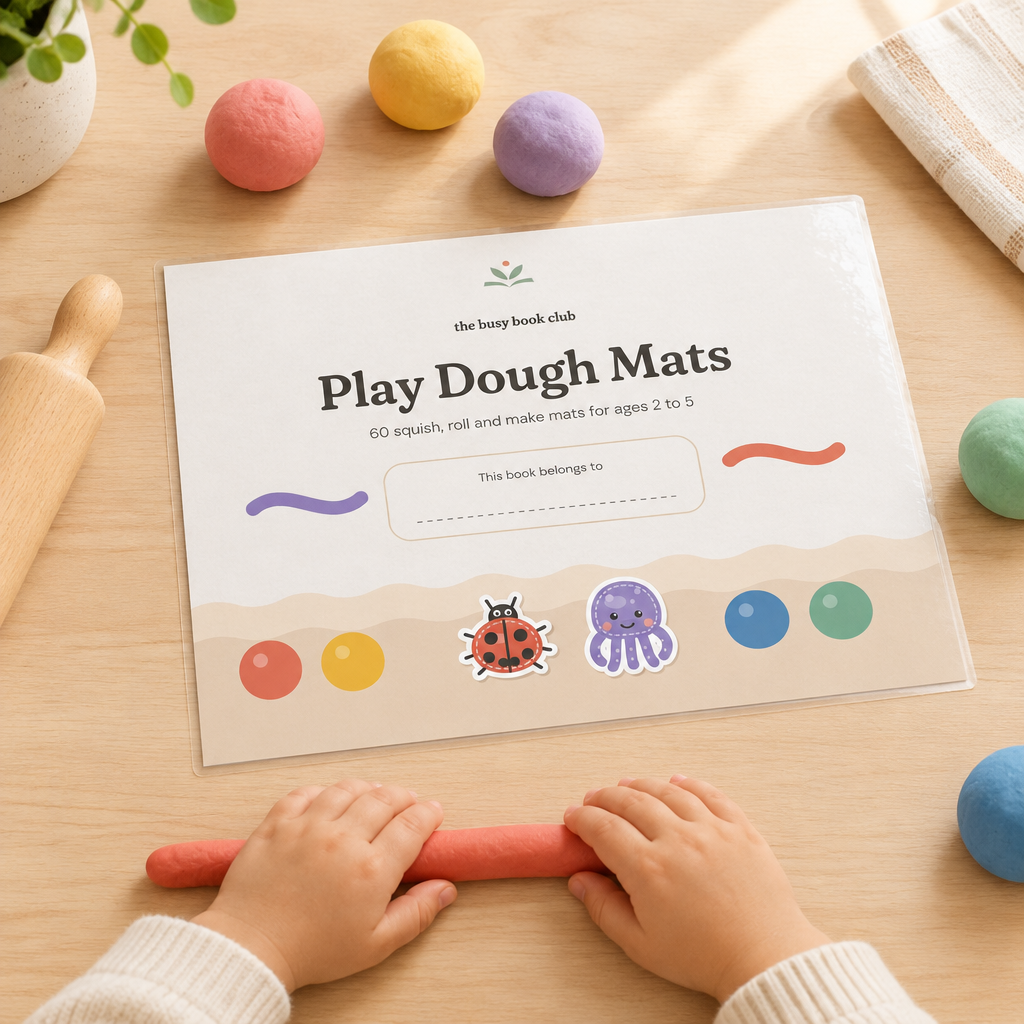 Play Dough Mats printed and in use