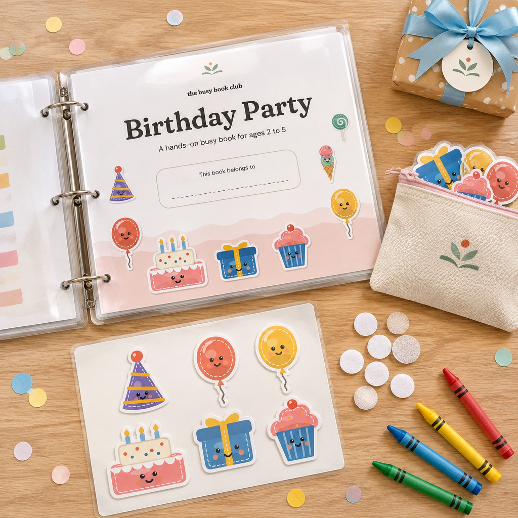 Party pieces with velcro dots