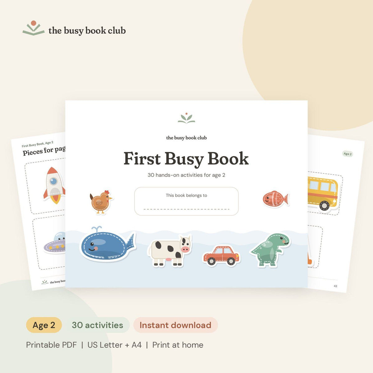 First Busy Book cover and pages