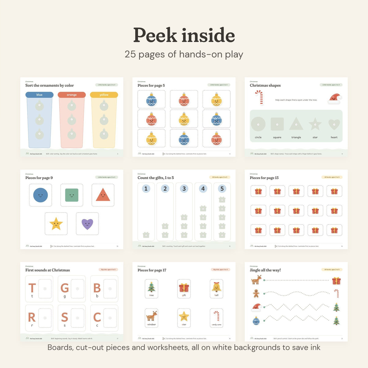 Peek inside the Christmas Busy Book