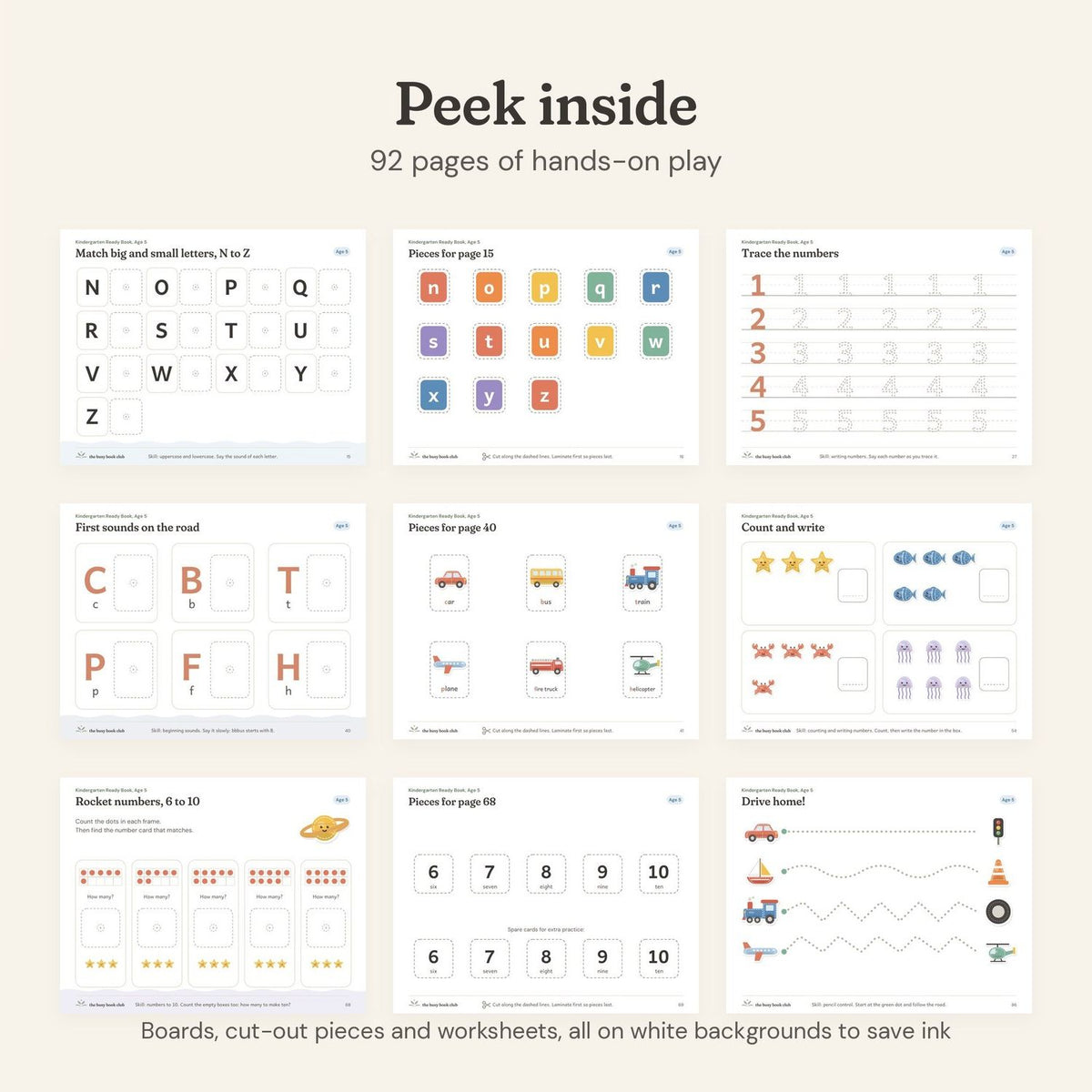 Peek inside the Kindergarten Ready Book